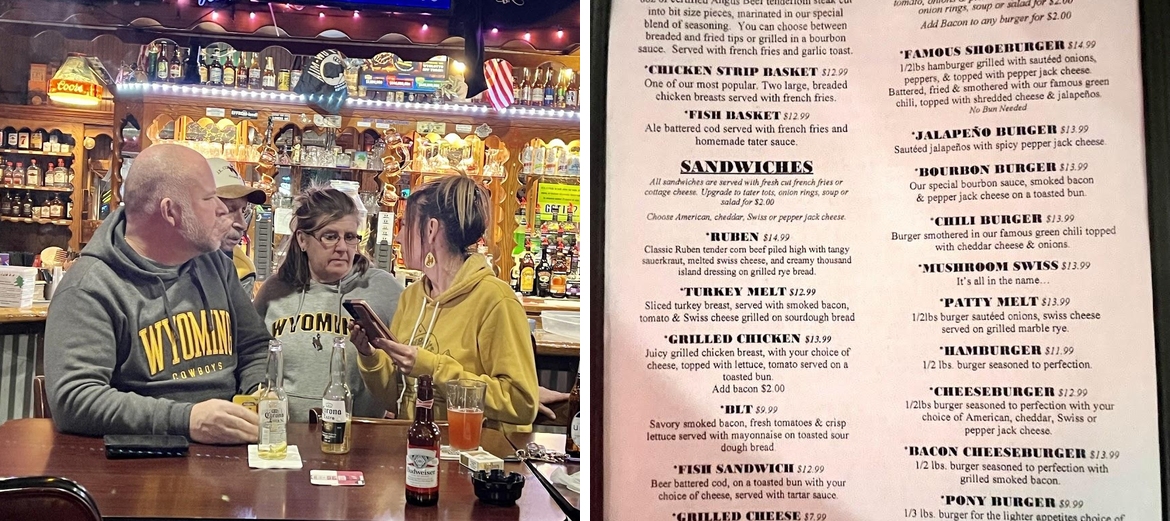 Horseshoe Bar & Grill Menu
