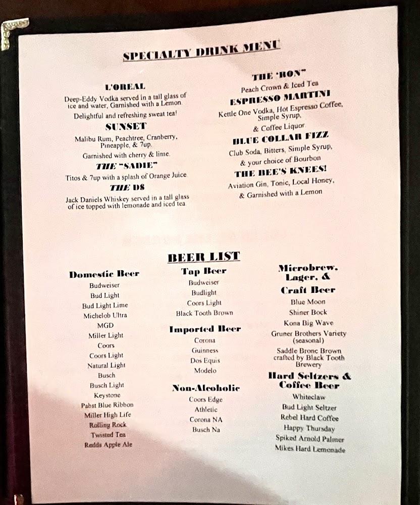 Horseshoe Bar & Grill Menu image 3